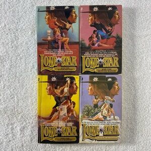 Vintage Lone Star Action Western Romance Novel x4